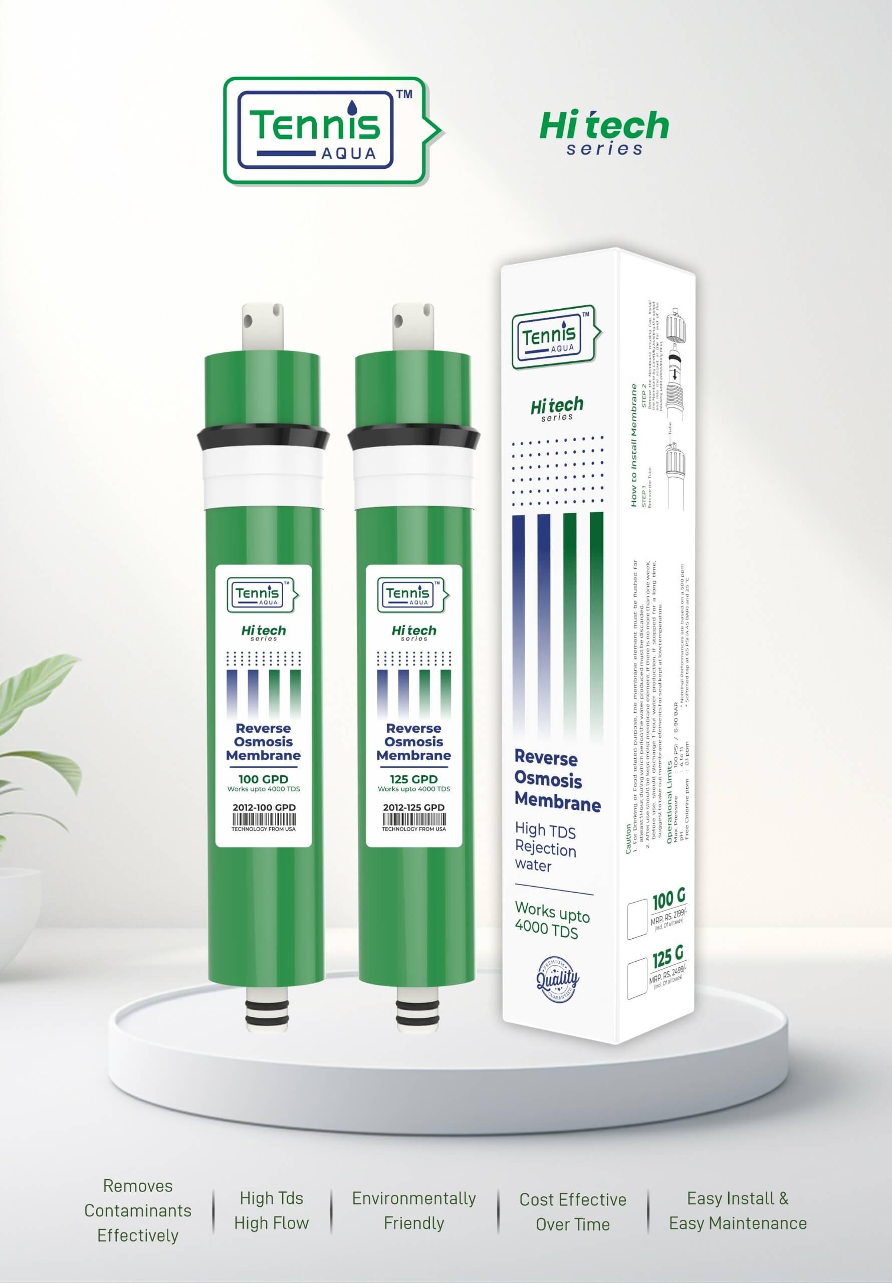 Membrane Modal Hitech 125 GPD - Tennis Aqua